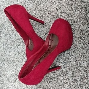 Women's red pumps